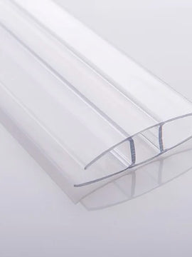 1/4 in. (6 mm) 144 in. Polycarbonate Clear H profile