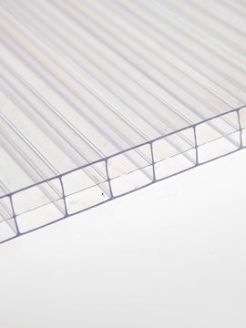 9/16 in. (14 mm) 34.5 in. x 144 in. Polycarbonate Clear triple-wall hollow sheets