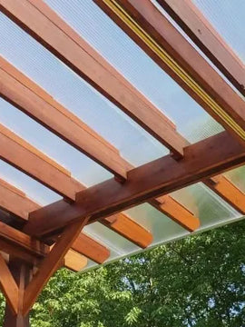 5/16  in. (8 mm) 48 in. x 96 in. Polycarbonate Clear twin-wall hollow sheet