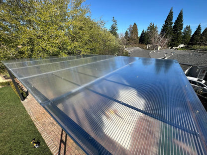 5/8 in. (16 mm) 48 in. x 288 in. Polycarbonate Clear triple-wall hollow sheet