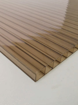 5/16  in. (8 mm) 48 in. x 144 in. Polycarbonate Bronze twin-wall hollow sheet